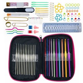 Crochet Hooks Kit with Case, 100-Piece Crochet Hooks Set