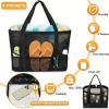 PC Large Mesh Beach Bag - Sandproof Swim Tote Bag Oversized For Family Foldable Lightweight Pool Boat Bag With Zipper And Extra Pockets For Toys & Vac