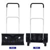 Adjustable Handle Rolling Snow Pusher Shovel
