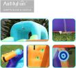 AirMyFun Inflatable Bounce House, Jumping Castle with Water and Slide, Inflatable Bouncer with Air Blower, Water Spray for Summer Time, Idea for Kids