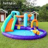 AirMyFun Inflatable Bounce House, Jumping Castle with Water and Slide, Inflatable Bouncer with Air Blower, Water Spray for Summer Time, Idea for Kids