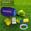 AirMyFun Inflatable Bounce House, Jumping Castle with Water and Slide, Inflatable Bouncer with Air Blower, Water Spray for Summer Time, Idea for Kids