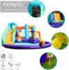 AirMyFun Inflatable Bounce House, Jumping Castle with Water and Slide, Inflatable Bouncer with Air Blower, Water Spray for Summer Time, Idea for Kids
