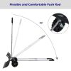 Adjustable Handle Rolling Snow Pusher Shovel