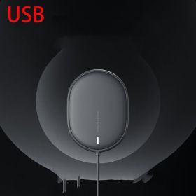 Compatible with , Wireless Charger For  Mobile Phone Mini Magnetic 15W Fast Charge (Option: Black-Without charging head)