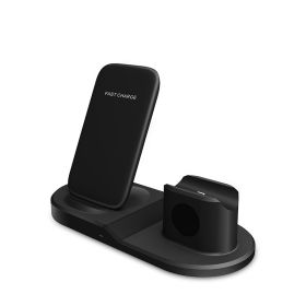 Earphone, Watch, Mobile Phone Stand, Desktop Base, Vertical Wireless Charger (Option: Black-Type c)