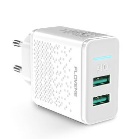 Fromi Dual Port Usb Charger Charging Head With EU Standard (Option: White-EU)