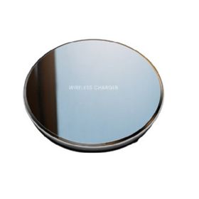 Mirror Wireless Charging Private Mode 5W Round Wireless Charger (Option: 5w leather grain-USB)