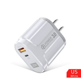 European Standard Charging Head For Mobile Phone Charger (Option: White-US)