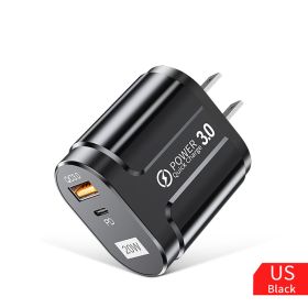 European Standard Charging Head For Mobile Phone Charger (Option: Black-US)