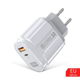 European Standard Charging Head For Mobile Phone Charger (Option: White-EU)