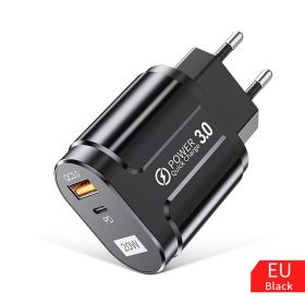 European Standard Charging Head For Mobile Phone Charger (Option: Black-EU)