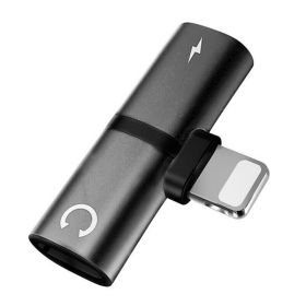 Compatible with Apple, ACCEZZx Mobilex Phonex Adapterx Forx Iphonex Xx 8x 7x XSx MAXx XRx Dualx Lightingx AUXx Splitterx Earphonex Audiox Fastx Charge (Color: Black)