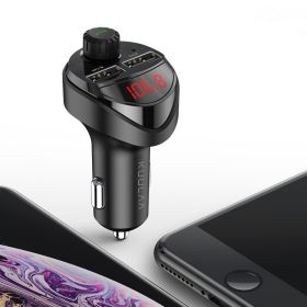 Multifunctional Car Charger, Car Music Player, Hands-free Call (Color: Silver)