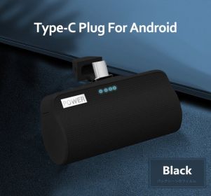 Mini Power Bank Suitable For All Kinds Of Mobile Phone Type-c Mobile Phone Universal Wireless Power Bank (Option: Black-TYPEC interface)