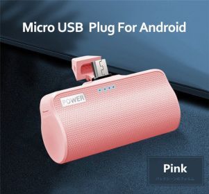 Mini Power Bank Suitable For All Kinds Of Mobile Phone Type-c Mobile Phone Universal Wireless Power Bank (Option: Powder-Android interface)