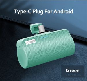 Mini Power Bank Suitable For All Kinds Of Mobile Phone Type-c Mobile Phone Universal Wireless Power Bank (Option: Green-TYPEC interface)