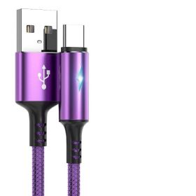 Compatible with Apple, Compatible with Apple , Explosive Apple Data Cable For IPhone12 Android (Option: Purple-2mtypec)