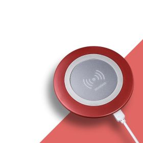 Compatible with Apple , Wireless Charger Wireless Charger Is Suitable For Apple (Option: Red-Round shape-USB)