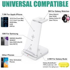 Desktop Multi-function Wireless Charger Base (Color: White)