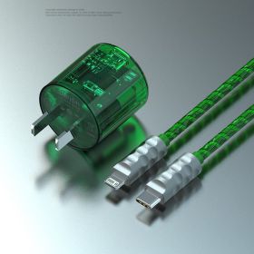 Mushroom GaN Charger Supports Fast Charging (Option: Green-Plug and Cord)