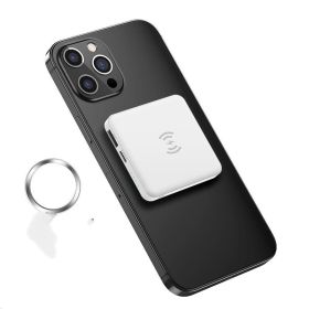 Magnetic Wireless Power Bank 10000mAh Fast Charging Power Bank (Option: White-5000mAh with magnetic)