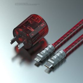 Mushroom GaN Charger Supports Fast Charging (Option: Red-Plug and Cord)