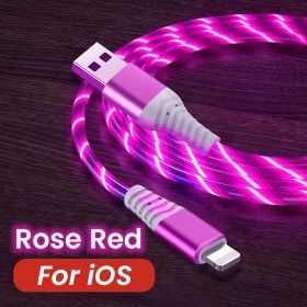 Fast Charging And Luminous Mobile Phone Data Cable (Option: Red-1M)