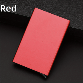 Pop Up Card Holder, Anti-theft Wallet For RFID Protection, Slim Business Credit Card Case, Aluminum Bank Card Case (Color: Red)