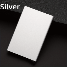 Pop Up Card Holder, Anti-theft Wallet For RFID Protection, Slim Business Credit Card Case, Aluminum Bank Card Case (Color: Silvery)
