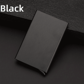 Pop Up Card Holder, Anti-theft Wallet For RFID Protection, Slim Business Credit Card Case, Aluminum Bank Card Case (Color: Black)