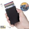 Pop Up Card Holder, Anti-theft Wallet For RFID Protection, Slim Business Credit Card Case, Aluminum Bank Card Case