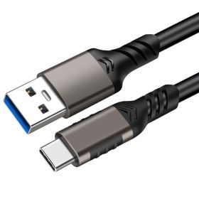 Type-c Data Cable USB3.2A Revolution C Male 3A60W High Current A-C3.0 Conversion (Option: Gun color aluminum wire-0.5m)
