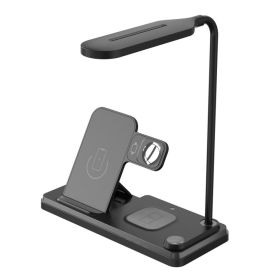Multifunctional Foldable Table Lamp 4 In 1 15W Fast Charge (Option: Black-USB)