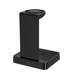 Two-in-one Wireless Charging QI Standard Charger (Color: Black)
