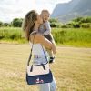 11Pcs Baby Nappy Diaper Bags Set for Mom Dad Mummy Shoulder Bags Multifunctional Diaper Handbags with Food Bag Bottle Bag Diaper Pad Burp Cloth 2 Hook