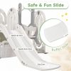 Toddler Slide and Swing Set 5 in 1; Kids Playground Climber Slide Playset with Basketball Hoop Freestanding Combination for Babies Indoor & Outdoor