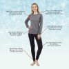 Women Thermal Underwear Long Johns Base Layer Inner Fleece Top Bottom 2 Pieces Sets